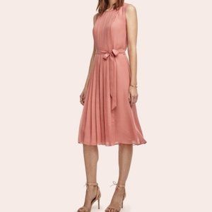 Ann Taylor Pleated Pink Dress